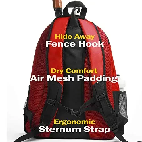 Athletico Premier Tennis Backpack - Tennis Bag Holds 2 Rackets in Padded Compartment | Separate Ventilated Shoe Compartment | Tennis Bags for Men or Women - 5