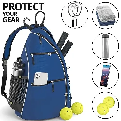 Athletico Sling Bag - Crossbody Backpack for Pickleball, Tennis, Racketball, and Travel for Men and Women - 10
