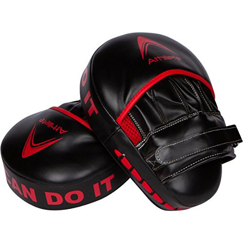 Athllete Durable Punching Mitts with Foam Padding - Comfortable and Easy to Clean Boxing Pads Mitts - Curved Design for Size and Fit - Ideal Boxing Mitts - 2