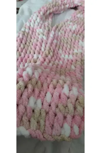 Atkı Puffy %100 El Örgüsü 200 * 22 Cm. COLOR 6046-COLOR 6046 - BODUR EMBROIDERY (1)