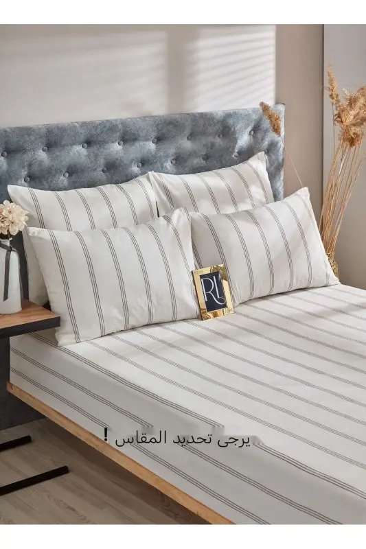 Atlantis Эластичная Простыня Наволочка Хлопок Односпальная - Двуспальная - Кинг-сайз-Atlantis - 4