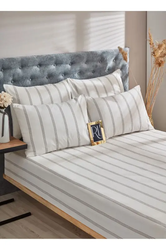 Atlantis Fitted Sheet Pillowcase Cotton Single - Double - King-Atlantis - 3