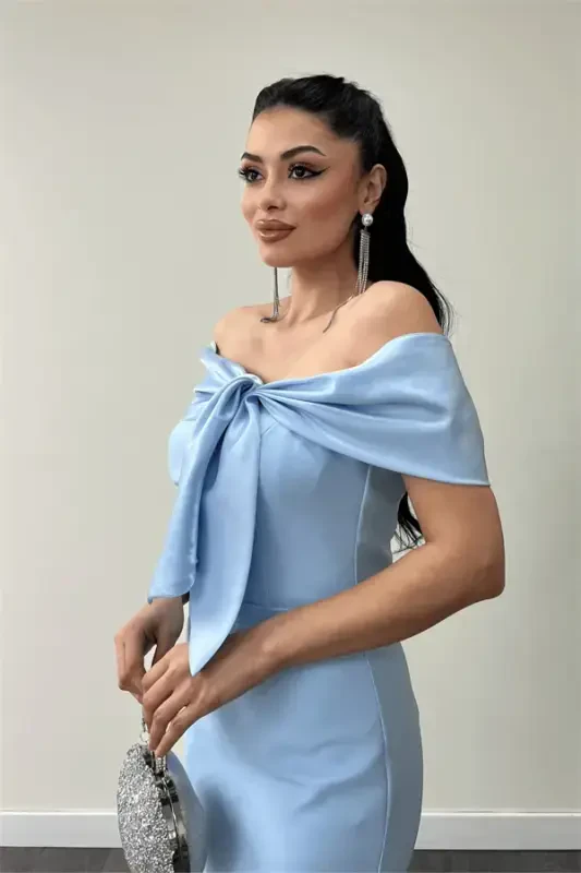 Atlas Mato Yaka Kurdali Detalli Qalam Ko'ylak - BEBE HAVO RANGI - 4