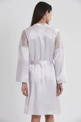 Atlas tungi kiyim xalat pijamas to'plami shortik to'plami 6 dona to'y sovg'asi to'plami - 6955 - 3