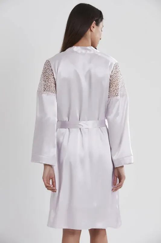 Atlas tungi kiyim xalat pijamas to'plami shortik to'plami 6 dona to'y sovg'asi to'plami - 6955 - 3