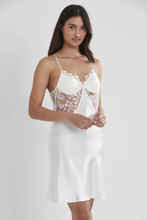 Atlas Tungi Xalat Pijamalar To'plami Short To'plami 6 Donlik Kelin Cizg'i To'plami - 6225 - 6