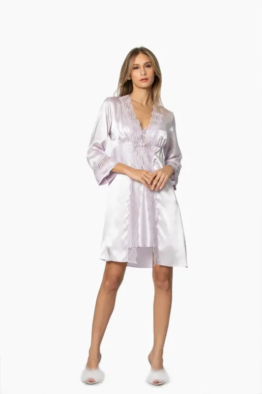 Atlas tunika chopon pijama to'plam shorti to'plam 6 dona kelin chaqiruv to'plami - 6010 - 2