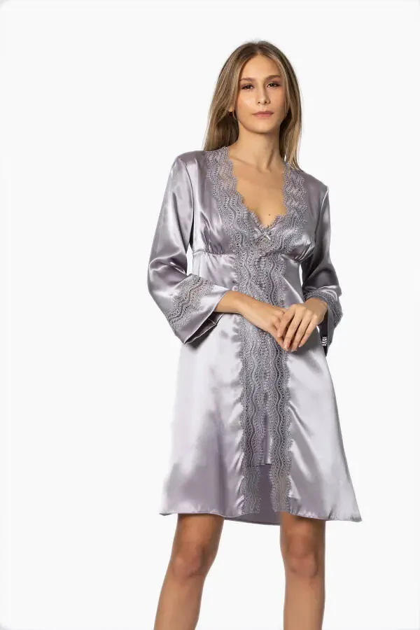 Atlas tunika chopon pijama to'plam shortish to'plam 6 dona kelin chaqiruv to'plami - 6010 - 3