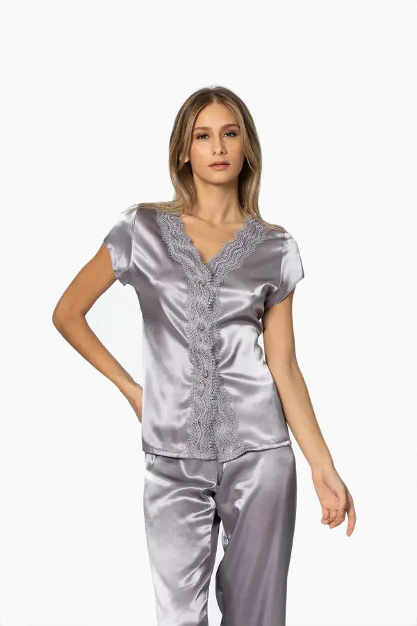 Atlas tunika chopon pijama to'plam shortish to'plam 6 dona kelin chaqiruv to'plami - 6010 - 5