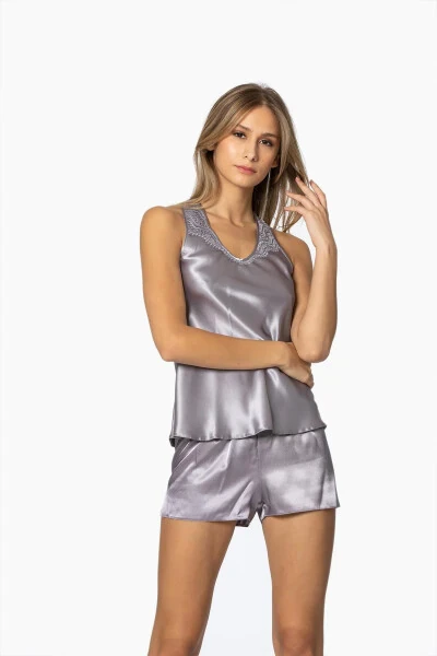 Atlas tunika chopon pijama to'plam shortish to'plam 6 dona kelin chaqiruv to'plami - 6010 - 6