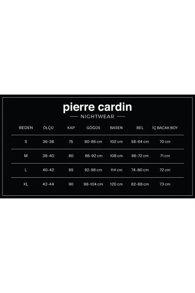 Atlas tunika chopon pijama to'plami short to'plami 6 dona to'plam kelin chiroyli to'plami - 6040 - PIERRE CARDIN