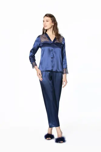 Atlas tunika chopon pijama to'plami shortik to'plami 6 dona kelin chiroy to'plami - 6625 