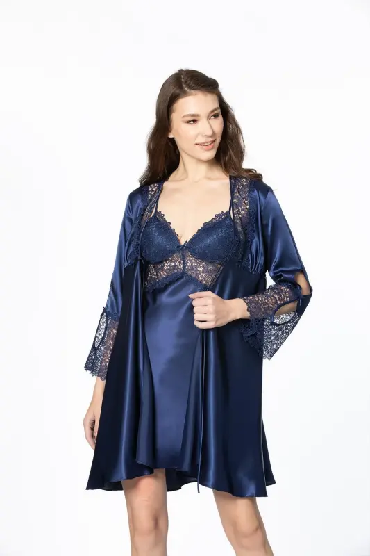 Atlas tunika chopon pijama to'plami shortik to'plami 6 dona kelin chiroy to'plami - 6625 - 5