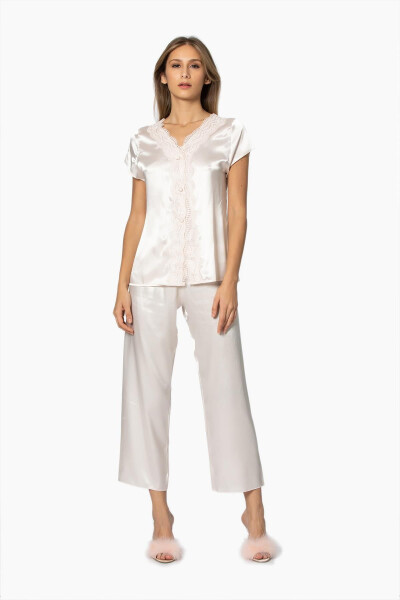 Atlas tunika xalat pijama to'plam shorti to'plam 6 dona kelin chaqiruv to'plami - 6010 - 4