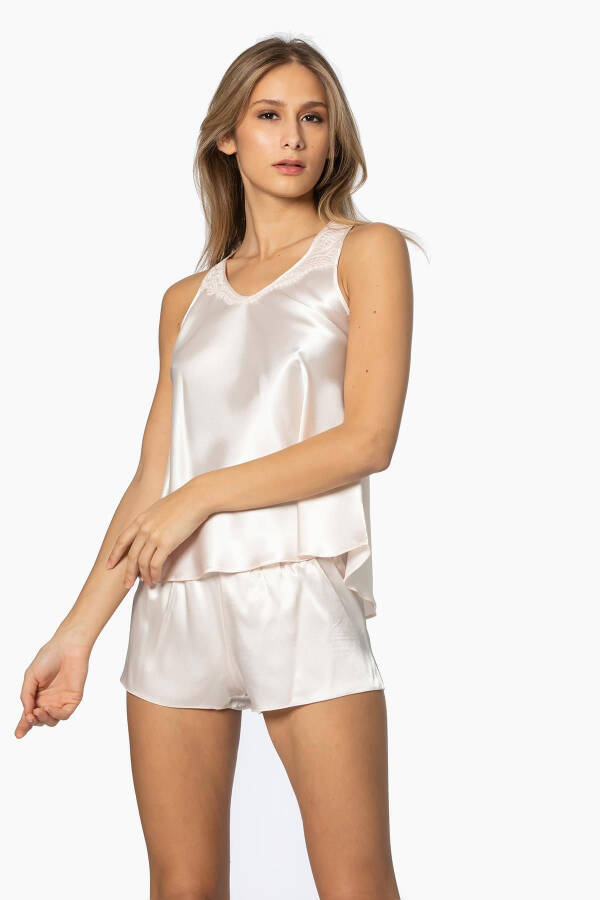 Atlas tunika xalat pijama to'plam shorti to'plam 6 dona kelin chaqiruv to'plami - 6010 - 5