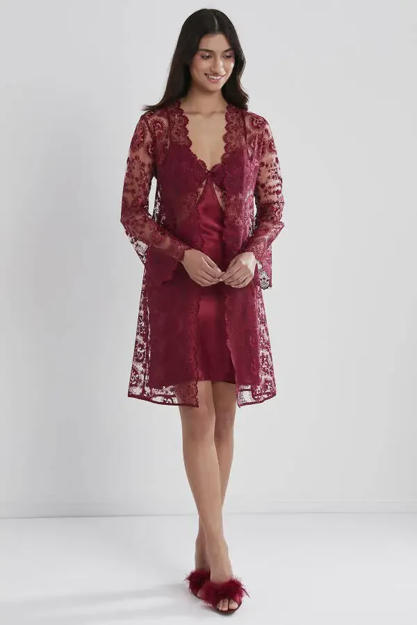 Atlas tunika xalat pijama to'plami shortik to'plami 6 dona to'yga tayyorlanuvchi to'plam - 6225 - 2