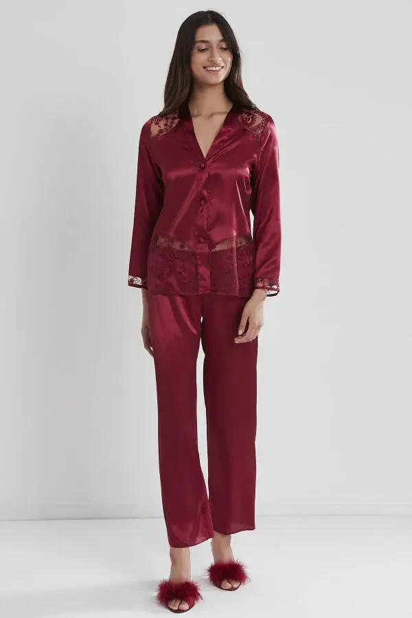 Atlas tunika xalat pijama to'plami shortik to'plami 6 dona to'yga tayyorlanuvchi to'plam - 6225 - 8