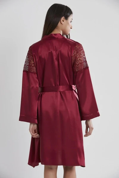 Atlas Tunika Xalat Pijamalar To'plami Shorts To'plami 6 dona To'ylik Kelin Chеyz To'plami - 6955 - 6