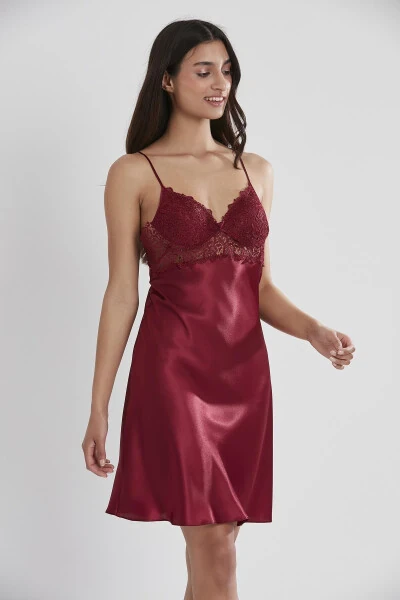 Atlas Tunika Xalat Pijamalar To'plami Shorts To'plami 6 dona To'ylik Kelin Chеyz To'plami - 6955 - 7