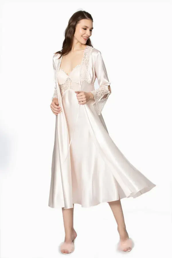 Atlas tunuka xalat pijama to'plami shortik to'plami 6 dona to'ylik mehr to'plami - 6620 - 3