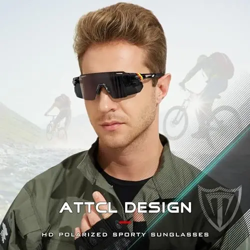 ATTCL Cycling Sunglasses Outdoor Bike Glasses UV400 Sunglasses for Women and Men - 3