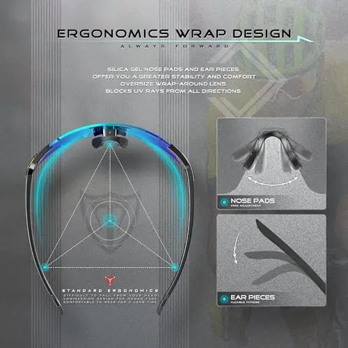 ATTCL Cycling Sunglasses Outdoor Bike Glasses UV400 Sunglasses for Women and Men - 4