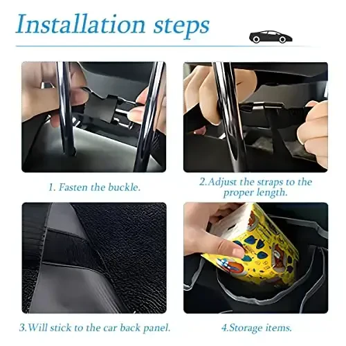 AUCELI avtomobil yukxona tashkilotchisi, sozlanishi mumkin bo'lgan tasmali orindiq osilgan katta saqlash, 4 ta cho'ntakli suv o'tkazmaydigan yig'ma yuk sumkasi, SUV, yuk mashinasi, MPV uchun mustahkam joy tejash vositasi yukxona polini bo'shatadi - 5