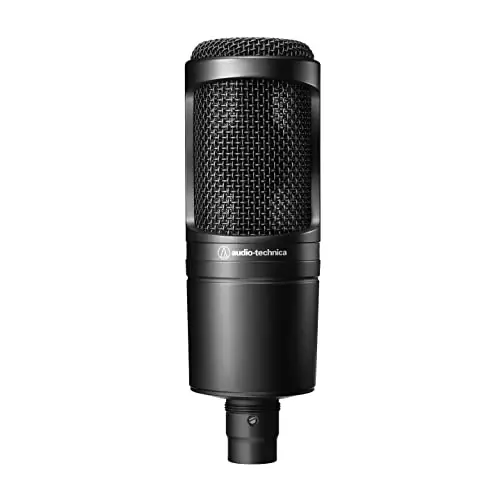 Audio-Technica AT2020 Cardioid Condenser Studio XLR Microphone, Ideal for Project/Home Studio Applications,Black - MODAZONE (1)