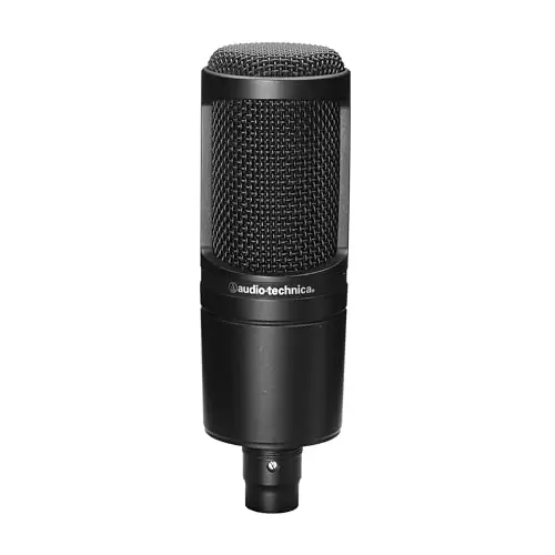 Audio-Technica AT2020PK Ovoz Mikrofon Paketi Strimg/Podkast uchun, XLR Kardioid Kondenser Mik, Sozlanishi Mumkin Bo'lgan Boom Arm va Monitor Eshitish Vositalari, Qora - 2