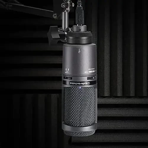 Audio-Technica AT2020USB+ Cardioid Condenser USB Microphone, With Built-In Headphone Jack & Volume Control, Perfect for Content Creators - AUDIO-TECHNICA (1)
