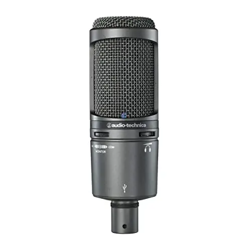 Audio-Technica AT2020USB+ Cardioid Condenser USB Microphone, With Built-In Headphone Jack & Volume Control, Perfect for Content Creators - 4