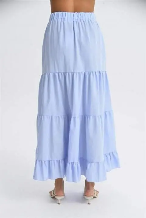 Audrey Fıfrlı Slit Detail Skirt 4037 - 2