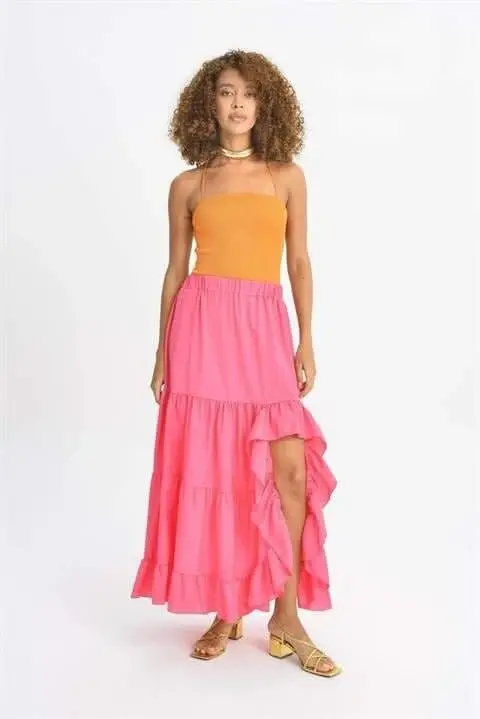 Audrey Slit Detail Skirt 4037 - 6