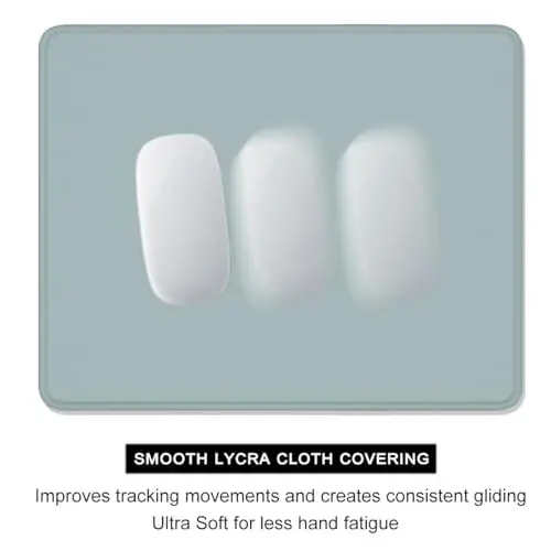 Auhoahsil Blue Mouse Pad, 12 x 10 Inch Square Mousepad, 3mm Thick Rubber Mouse Mat with Pretty Design, Premium-Textured Non-Slip for Gaming Work Office Wireless Mouse Men Women - 4