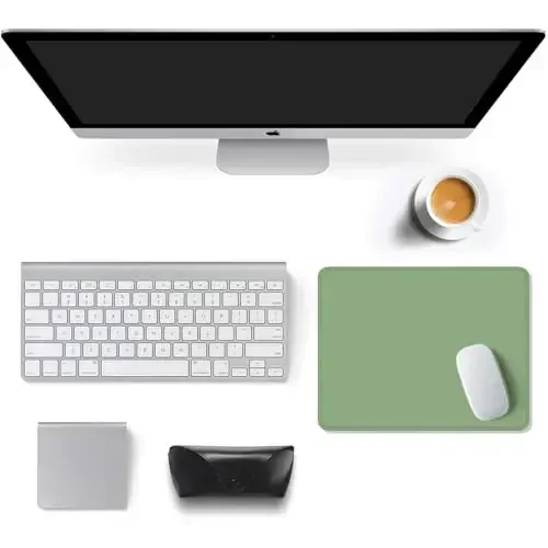 Auhoahsil Green Mouse Pad, 12 x 10 Inch Square Mousepad, 3mm Thick Rubber Mouse Mat with Pretty Design, Premium-Textured Non-Slip for Gaming Work Office Wireless Mouse Men Women - 3