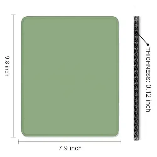 Auhoahsil Green Mouse Pad, 12 x 10 Inch Square Mousepad, 3mm Thick Rubber Mouse Mat with Pretty Design, Premium-Textured Non-Slip for Gaming Work Office Wireless Mouse Men Women - 7