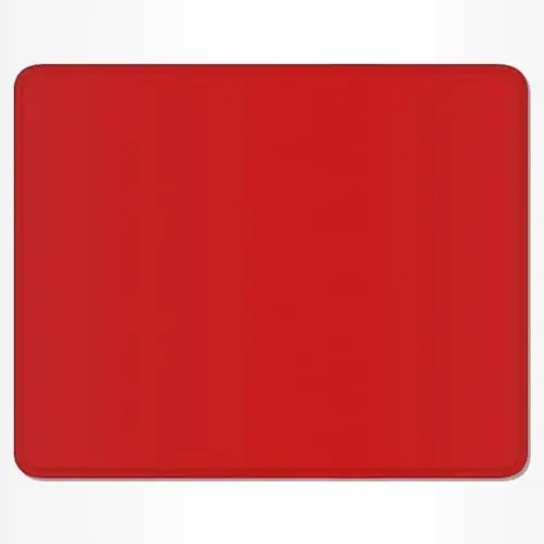 Auhoahsil Red Mouse Pad, 12 x 10 Inch Square Mousepad, 3mm Thick Rubber Mouse Mat with Pretty Design, Premium-Textured Non-Slip for Gaming Work Office Wireless Mouse Men Women - AUHOAHSIL