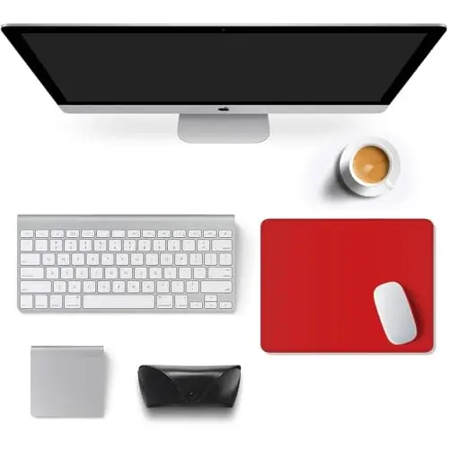 Auhoahsil Red Mouse Pad, 12 x 10 Inch Square Mousepad, 3mm Thick Rubber Mouse Mat with Pretty Design, Premium-Textured Non-Slip for Gaming Work Office Wireless Mouse Men Women - 3