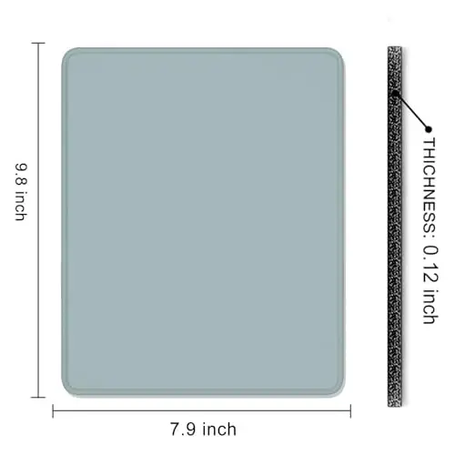 Auhoahsil Blue Mouse Pad, 12 x 10 Inch Square Mousepad, 3mm Thick Rubber Mouse Mat with Pretty Design, Premium-Textured Non-Slip for Gaming Work Office Wireless Mouse Men Women - 7