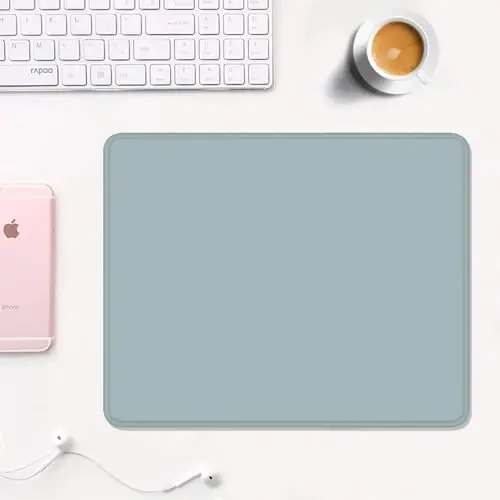 Auhoahsil Blue Mouse Pad, 12 x 10 Inch Square Mousepad, 3mm Thick Rubber Mouse Mat with Pretty Design, Premium-Textured Non-Slip for Gaming Work Office Wireless Mouse Men Women - AUHOAHSIL (1)