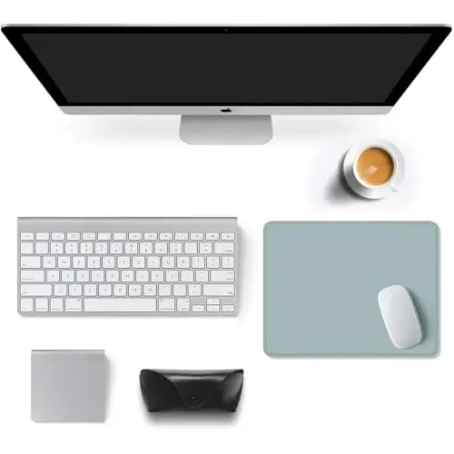 Auhoahsil Blue Mouse Pad, 12 x 10 Inch Square Mousepad, 3mm Thick Rubber Mouse Mat with Pretty Design, Premium-Textured Non-Slip for Gaming Work Office Wireless Mouse Men Women - 3