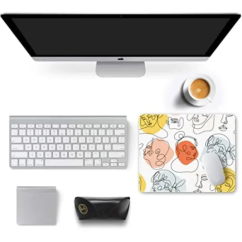 Auhoahsil Mouse Pad, 12 x 10 in Thick Rubber Premium-Textured Non-Slip Stitched Edges Waterproof Square Mouse Mat with Cute Pattern for Gaming Work Computer Office, Larger, Sad Girls - 3