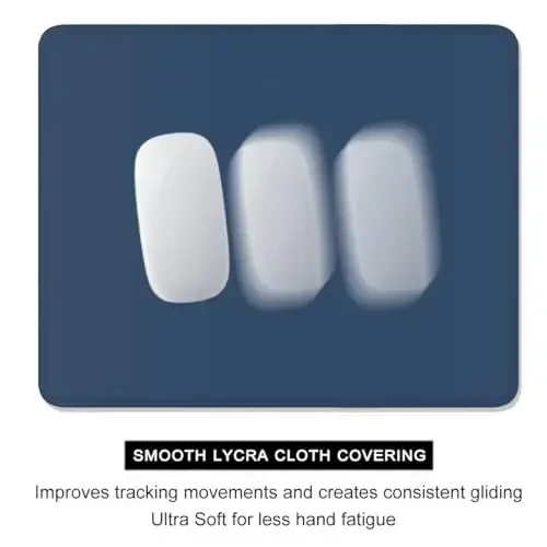 Auhoahsil Mouse Pad, 12 x 10 Inch Square Mousepad, 3mm Thick Rubber Mouse Mat with Pretty Design, Premium-Textured Non-Slip for Gaming Work Office Wireless Mouse Men Women, Dark Blue - 4