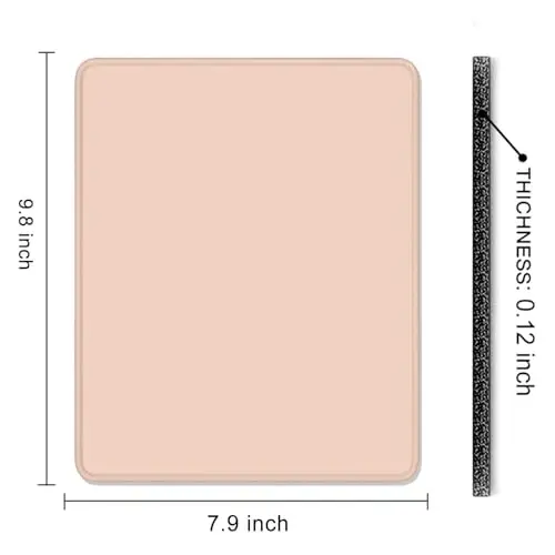 Auhoahsil Mouse Pad, 12 x 10 Inch Square Mousepad, 3mm Thick Rubber Mouse Mat with Pretty Design, Premium-Textured Non-Slip for Gaming Work Office Wireless Mouse Men Women, Orange Pink - 7
