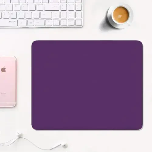Auhoahsil Mouse Pad, квадратный коврик для мыши 12 x 10 дюймов, резиновый коврик для мыши толщиной 3 мм с красивым дизайном, нескользящий премиум-текстуры для игр, работы, офиса, беспроводная мышь для мужчин и женщин, темно-фиолетовый - 2