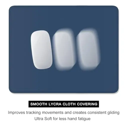 Auhoahsil Mouse Pad, квадратный коврик для мыши 12 x 10 дюймов, резиновый коврик толщиной 3 мм с красивым дизайном, нескользящий премиум-текстуры для игр, работы, офиса, беспроводной мыши, мужчин и женщин, темно-синий - 4