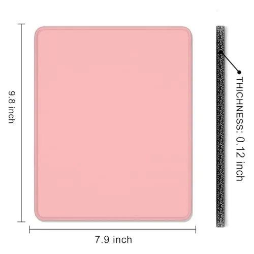 Auhoahsil Pink Mouse Pad, 12 x 10 Inch Square Mousepad, 3mm Thick Rubber Mouse Mat with Pretty Design, Premium-Textured Non-Slip for Gaming Work Office Wireless Mouse Men Women - 7