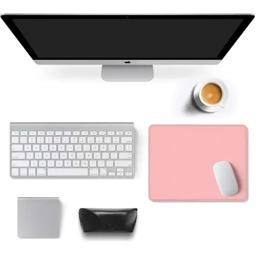Auhoahsil Pink Mouse Pad, 12 x 10 Inch Square Mousepad, 3mm Thick Rubber Mouse Mat with Pretty Design, Premium-Textured Non-Slip for Gaming Work Office Wireless Mouse Men Women - 3