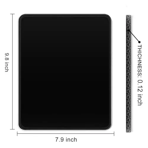 Auhoahsil Qora sichqoncha yostig'i, 12 x 10 dyuymli kvadrat sichqoncha yostig'i, 3 mm qalinlikdagi kauchuk sichqoncha yostig'i, chiroyli dizaynli, o'yin ishlari ofisi uchun sirpanmaydigan simsiz sichqoncha erkaklar ayollar - 7