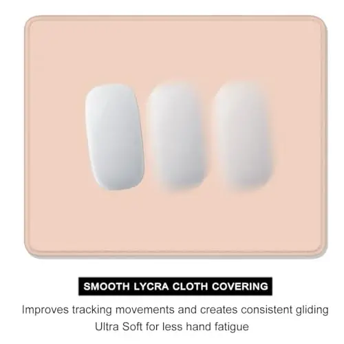 Auhoahsil sichqoncha yostig'i, 12 x 10 dyuymli kvadrat sichqoncha yostig'i, 3 mm qalinlikdagi kauchuk sichqoncha matosi, chiroyli dizaynli, o'yin ishlari ofis simsiz sichqonchasi erkaklar ayollar uchun toymaydigan premium teksturali, to'q sariq pushti - 4